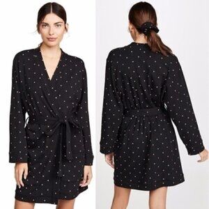 Revolve Plush Robe M NWT Scrunchie Set Heart Loungewear Sleep Bachelorette Vaca